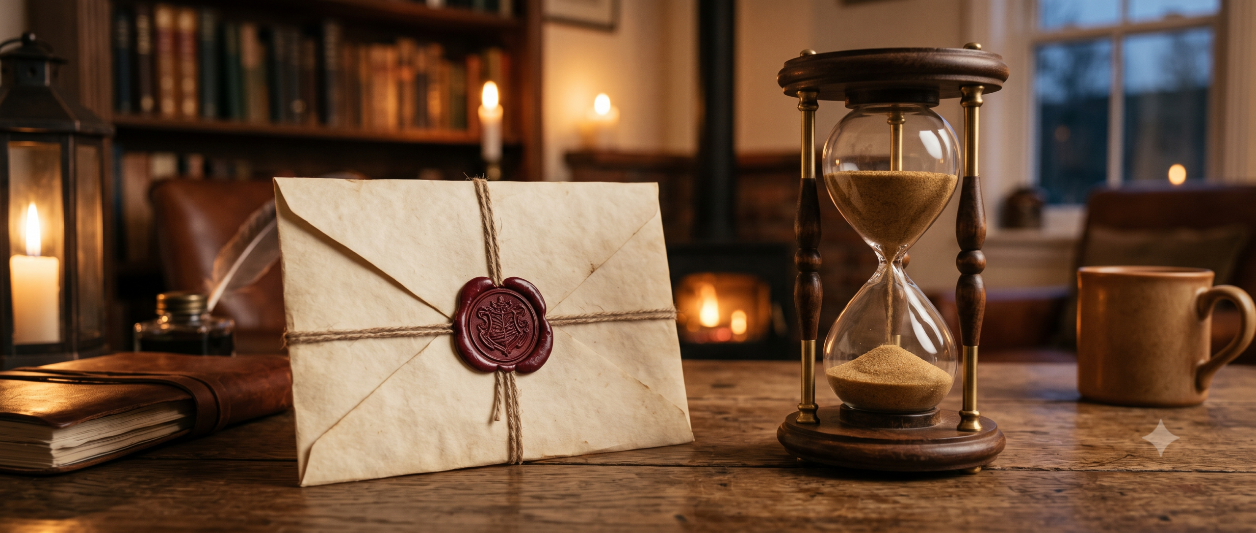 Sealed envelope next to an hourglass representing the waiting period before an emergency access request is granted